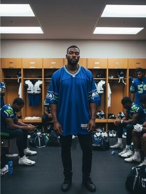 Blue Men’s Seattle-Style Football Jersey